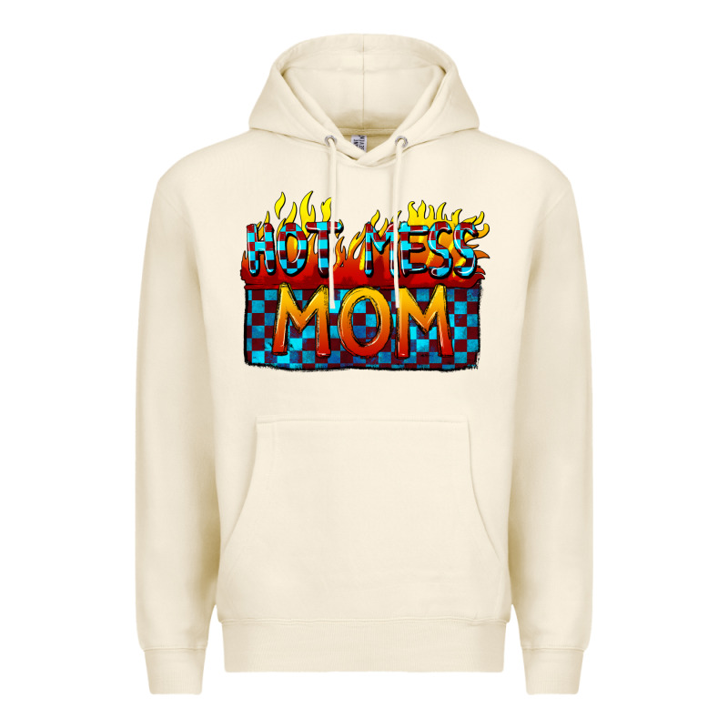 Hot Mess Mom Mother's Day Premium Hoodie by FaDigitalArtStudio | Teevron