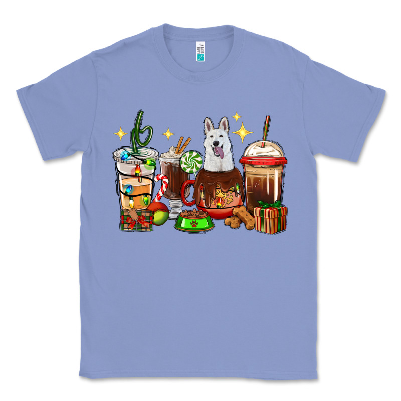 Christmas Coffee Cups With White Shepherd Classic Tee by RanaPortraitStore | Teevron