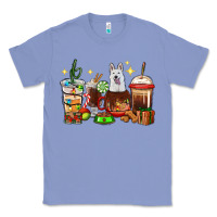 Colony Blue Christmas coffee cups with White Shepherd Classic Tee - RanaPortraitStore