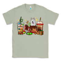 Matcha Christmas coffee cups with White Shepherd Classic Tee - RanaPortraitStore