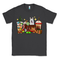 Smoke Christmas coffee cups with White Shepherd Classic Tee - RanaPortraitStore