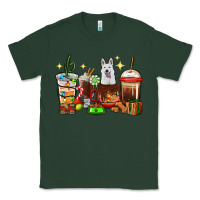 Sports Green Christmas coffee cups with White Shepherd Classic Tee - RanaPortraitStore