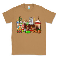 Toasted Coconut Christmas coffee cups with White Shepherd Classic Tee - RanaPortraitStore