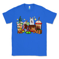 True Royal Christmas coffee cups with White Shepherd Classic Tee - RanaPortraitStore