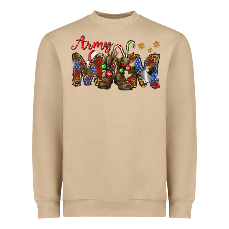 Christmas Army Mom Mother's Day Heavyweight Sweatshirt by HowdyJamesFarm | Teevron