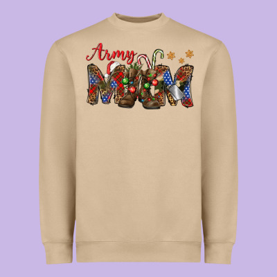 Christmas Army Mom Mother's Day Heavyweight Sweatshirt Designed By Howdyjamesfarm