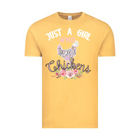 Vintage Mustard Just a girl who loves chickens Vintage Tee - Bettercallsaul