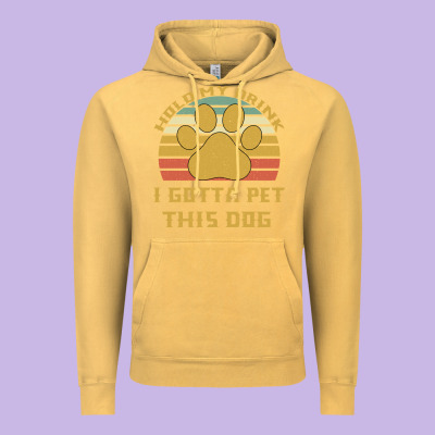 Hold My Drink I Gotta Pet This Dog Vintage Hoodie Designed By Bettercallsaul