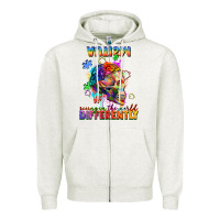Oatmeal Heather Autism seeing in the world differently Zipper Hoodie - FaDigitalArtStudio