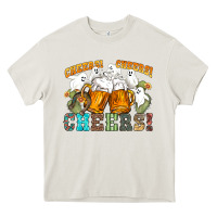 Cream western cheers with ghosts Heavy Core Tee - NancyCooperArtShop
