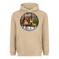 Mushroom elk buck deer christmas Heavyweight Hoodie - LillyAllenDesigns