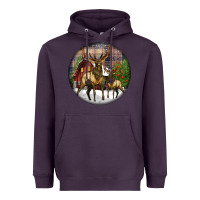 Elk Buck Deer Christmas Heavyweight Hoodie | Teevron