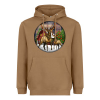 Toasted Coconut elk buck deer christmas Heavyweight Hoodie - LillyAllenDesigns