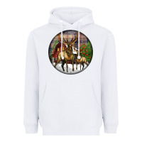 White elk buck deer christmas Heavyweight Hoodie - LillyAllenDesigns
