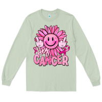 Matcha hey cancer smiley face breast cancer Long Sleeve Tee - RanaPortraitStore