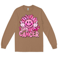 Toasted Coconut hey cancer smiley face breast cancer Long Sleeve Tee - RanaPortraitStore