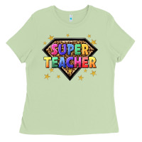 Matcha super teacher with leopard Ladies Tee - NancyCooperArtShop
