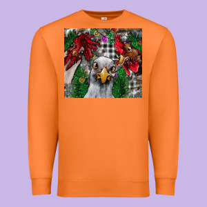 Chicken Premium Sweatshirt Designed By Cowhidedigitalart
