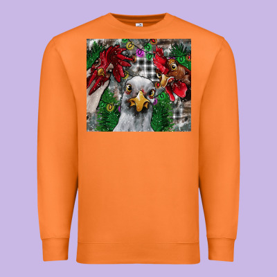 Chicken Premium Sweatshirt Designed By Cowhidedigitalart