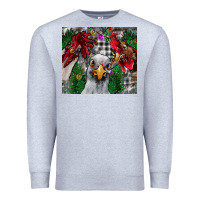 Heather Grey Chicken Premium Sweatshirt - CowhideDigitalArt