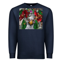 Navy Chicken Premium Sweatshirt - CowhideDigitalArt