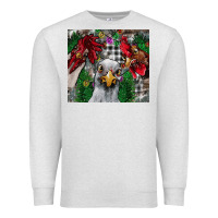 Oatmeal Heather Chicken Premium Sweatshirt - CowhideDigitalArt