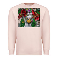 Pale Pink Chicken Premium Sweatshirt - CowhideDigitalArt