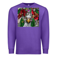 Purple Chicken Premium Sweatshirt - CowhideDigitalArt