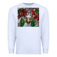 White Chicken Premium Sweatshirt - CowhideDigitalArt