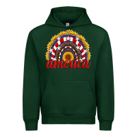 Forest Green america sunflower rainbow Urban Hoodie - Artiststas