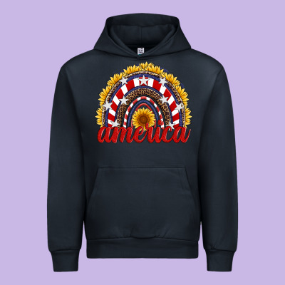 America Sunflower Rainbow Urban Hoodie Designed By Artiststas