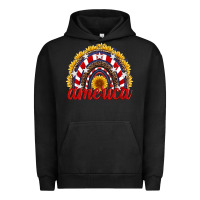 Pigment Black america sunflower rainbow Urban Hoodie - Artiststas