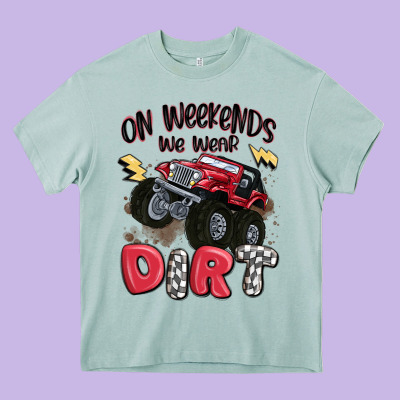 On Weekends We Wear Dirt Heavy Core Tee Designed By Maliassmallbusiness