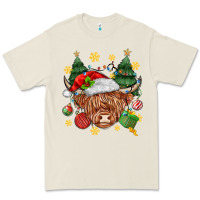 Bone Christmas highland cow Premium Tee - MaliasSmallBusiness