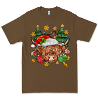 Cacao Christmas highland cow Premium Tee - MaliasSmallBusiness