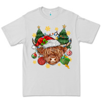 Dove Grey Christmas highland cow Premium Tee - MaliasSmallBusiness