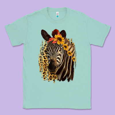 Zebra With Sunflowers Classic Tee Designed By Bettercallsaul