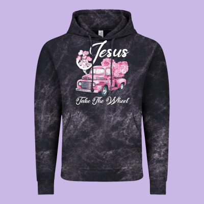 Leopard Floral Pink Car Jesus Take The Wheel Vintage Hoodie Designed By Bettercallsaul