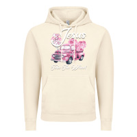 Vintage Artic Leopard Floral Pink Car Jesus Take The Wheel Vintage Hoodie - Bettercallsaul