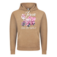 Vintage Coffee Leopard Floral Pink Car Jesus Take The Wheel Vintage Hoodie - Bettercallsaul
