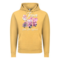 Vintage Mustard Leopard Floral Pink Car Jesus Take The Wheel Vintage Hoodie - Bettercallsaul