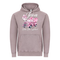 Vintage Zinc Leopard Floral Pink Car Jesus Take The Wheel Vintage Hoodie - Bettercallsaul
