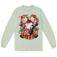 Matcha Cow Valentine's Day love Long Sleeve Tee - HowdyJamesFarm