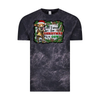 Cloud Black all i want for christmas is a cow Vintage Tee - RanaPortraitStore