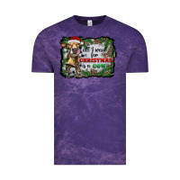 Cloud Purple all i want for christmas is a cow Vintage Tee - RanaPortraitStore