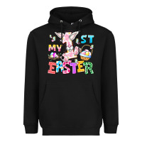 Black My 1st Easter Heavyweight Hoodie - CowhideDigitalArt