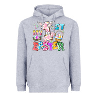 Heather Grey My 1st Easter Heavyweight Hoodie - CowhideDigitalArt