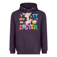 Plum My 1st Easter Heavyweight Hoodie - CowhideDigitalArt