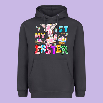 My 1st Easter Heavyweight Hoodie Designed By Cowhidedigitalart