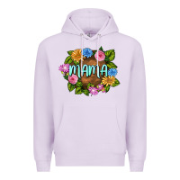 Lilac Mama Mother's Day Premium Hoodie - FaDigitalArtStudio